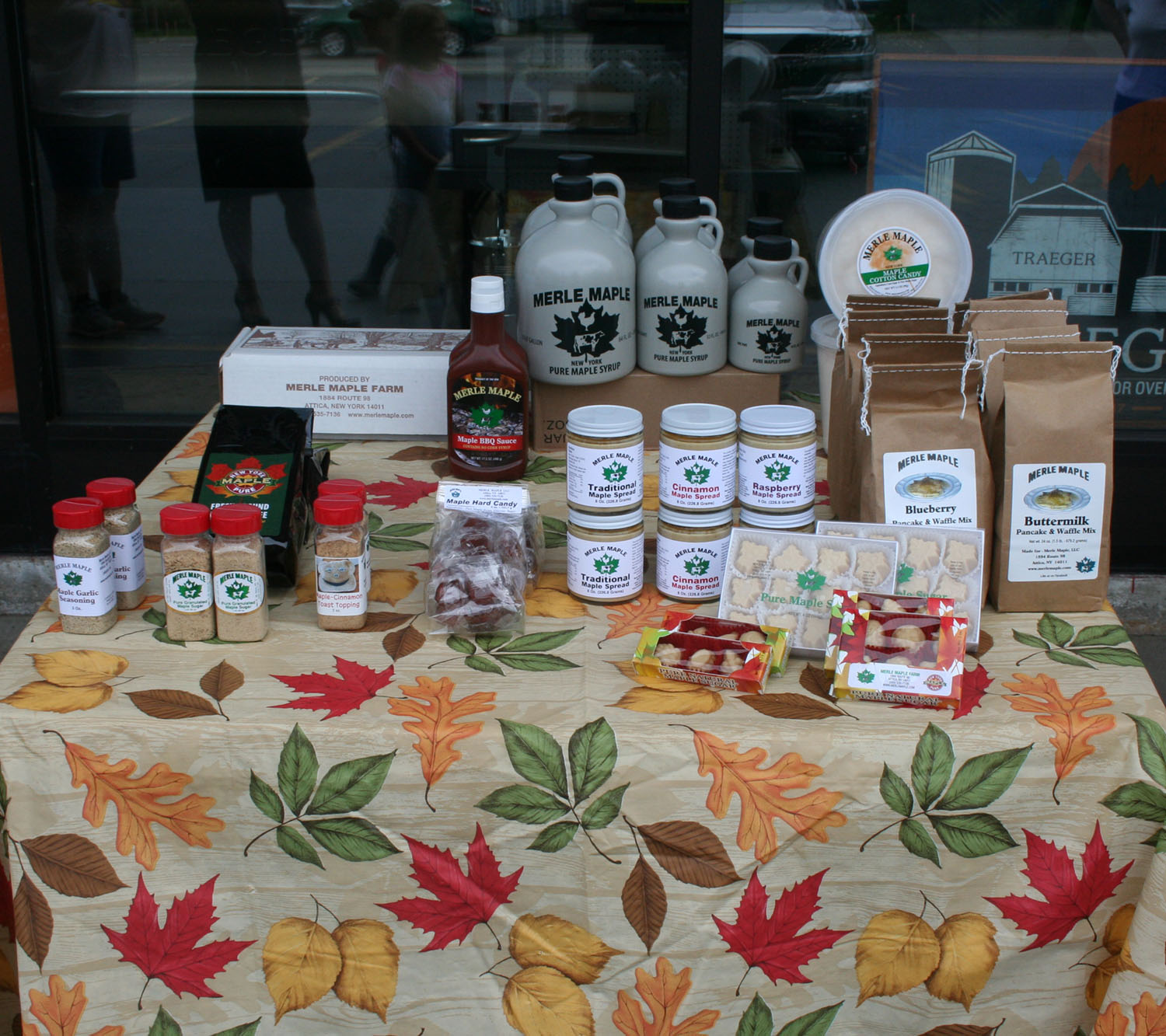 display of maple products